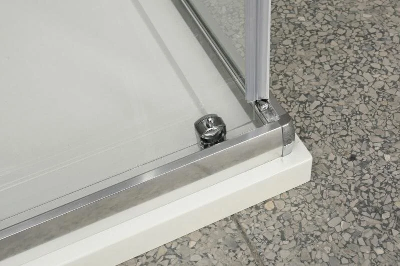 Душевой уголок BelBagno Uno 100х90 см стекло прозрачное UNO-AH-1-100/90-C-Cr (детальная фотография), хром