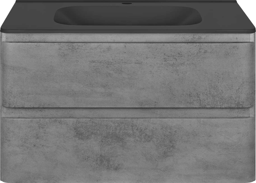 Тумба с раковиной подвесная Vincea Vico VMC-2V800 79,4 см с выдвижными ящиками (детальная фотография), белая, светло-коричневая, серая