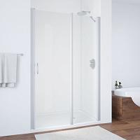 Душевая дверь профиль матовый хром стекло прозрачное Vegas-glass