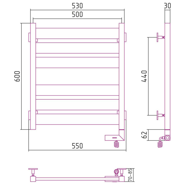 Схема (детальная фотография), лесенка, вертикальные