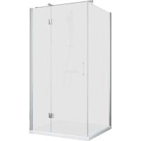 Душевой уголок профиль глянцевый хром стекло сатин Vegas-glass