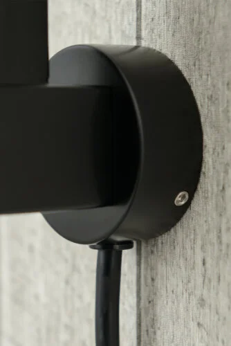 Полотенцесушитель электрический Сунержа Хорда 4.0 16.6х60 см черный матовый 31-0834-0600 (детальная фотография), из нержавеющей стали, без полки, неповоротные, с терморегулятором 