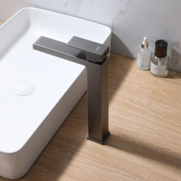 Смеситель для раковины Abber Daheim никель AF8211NG (детальная фотография), современные, hi-tech