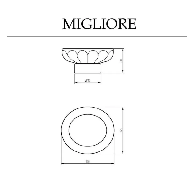Мыльница Migliore Olivia настольная (детальная фотография), классические, ретро, декорированные