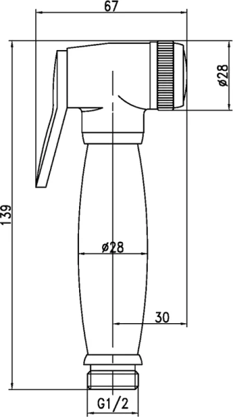 Гигиеническая лейка Lemark бронза LM8047B (детальная фотография), с лейкой