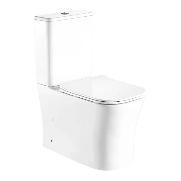 Унитаз компакт Azario Anteo Square белый AZ-1218A (детальная фотография)