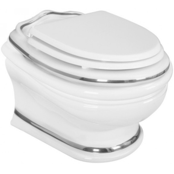 Унитаз подвесной Migliore Milady декор D2 Platino 20888 (детальная фотография)