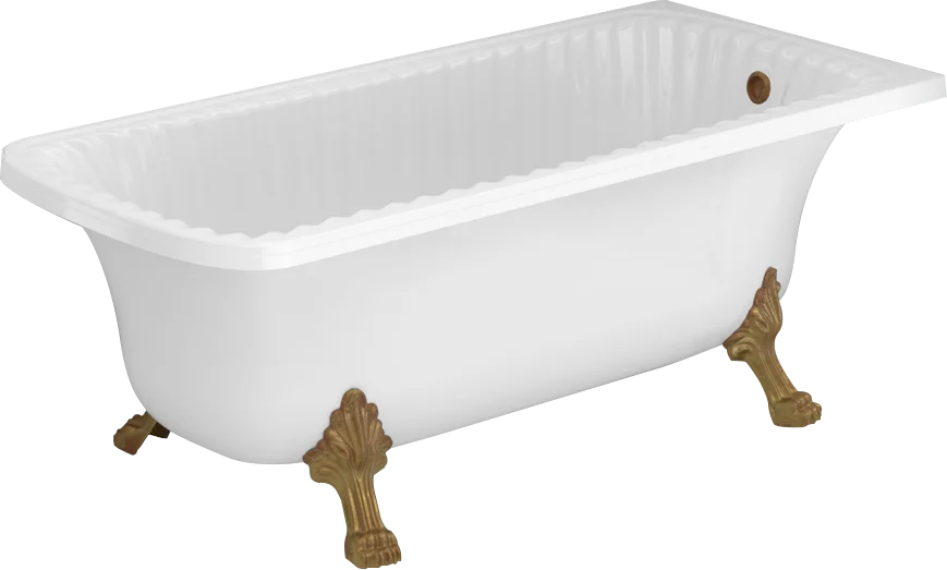 Ванна из искусственного камня Migliore Olivia Angolare 174х80 см фурнитура бронза 27003 (детальная фотография)