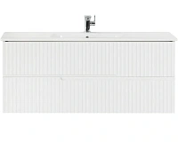 Тумба под раковину подвесная Cezares Duet 117 см Bianco Lucido