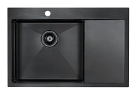 Мойка для кухни Paulmark Elde 78 см вороненая сталь, левая