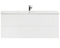 Тумба под раковину подвесная Cezares Duet 117 см Bianco Lucido