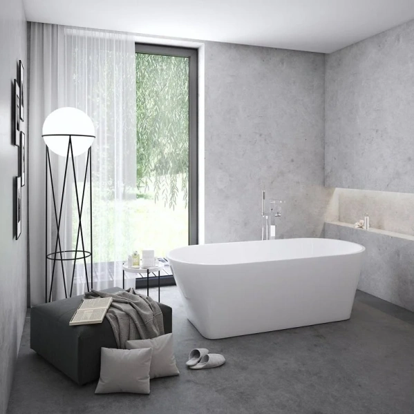 Ванна акриловая Ravak Solo XC00100050, 178 x 80 см, отдельностоящая, белая, слив-перелив белый (детальная фотография), отдельностоящие