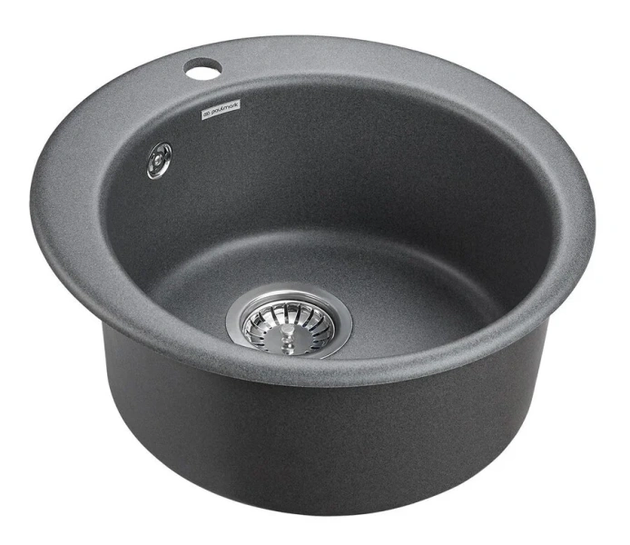 Мойка для кухни Paulmark Gelegen 48 см графит PM404800-DG (детальная фотография), кварц