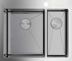 Мойка для кухни Omoikiri Akisame 60-2-IN-L 60 см нержавеющая сталь