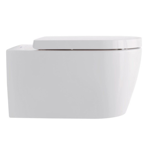 Унитаз подвесной Duravit ME by Starck с антибактериальным покрытием 2528092000 (детальная фотография), подвесные, встраиваемые