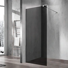 Душевая перегородка Vincea Walk-in 80 см хром стекло тонированное