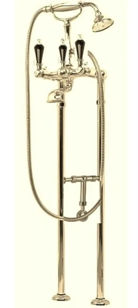 Смеситель для ванны Cezares Diamond напольный DIAMOND-VDP2-03/24-Sw (детальная фотография), из латуни, округлая форма, с душевой лейкой