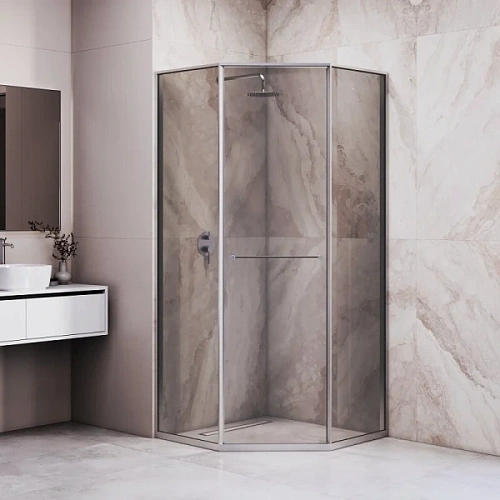 Душевой уголок RGW Stilvoll SV-82 R 100x100 см стекло тонированное, правый - фото 5