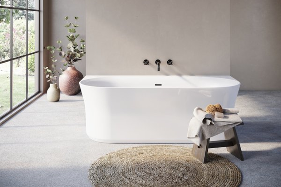 Ванна акриловая Ravak Ypsilon 180x90 см перелив черный XC00100035 (детальная фотография), овальные