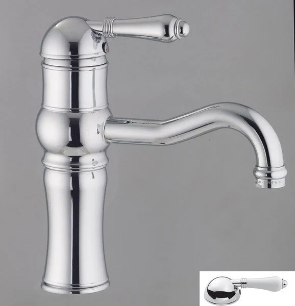 Смеситель для раковины, ручка 76 P. Mont Blanc, Nicolazzi Classica 3471 (детальная фотография), для раковины