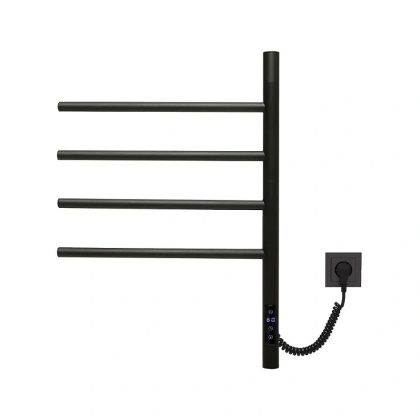 Полотенцесушитель электрический Vincea 43х60 см таймер черный VTD-1S1CBE (детальная фотография)