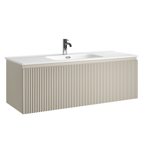 Тумба под раковину подвесная Sancos Snob R 1.0 120 см beige soft SNR1.0120CE (детальная фотография)
