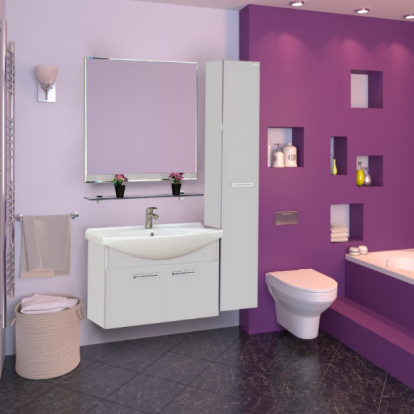 Тумба подвесная с раковиной Misty Джулия Л-Джу01065 (детальная фотография), в наличии, по запросу