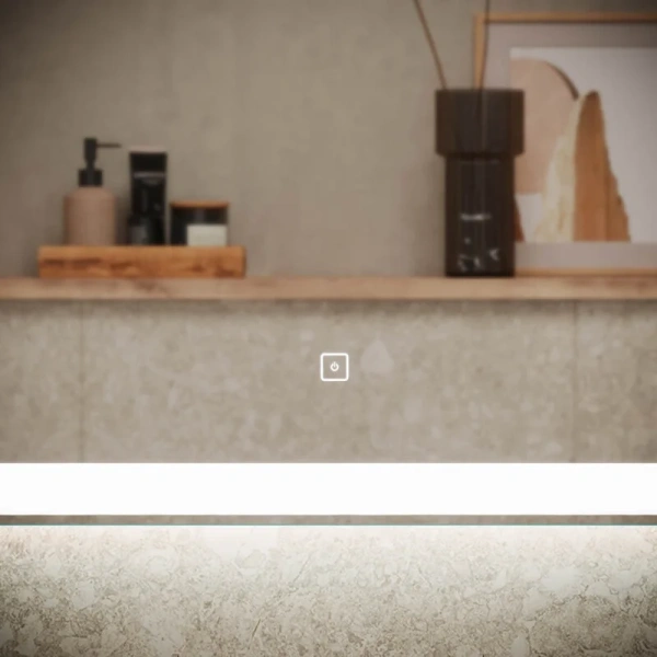 Зеркало с подсветкой Sancos City 80 см прямоугольное CI800 (детальная фотография), прямоугольные