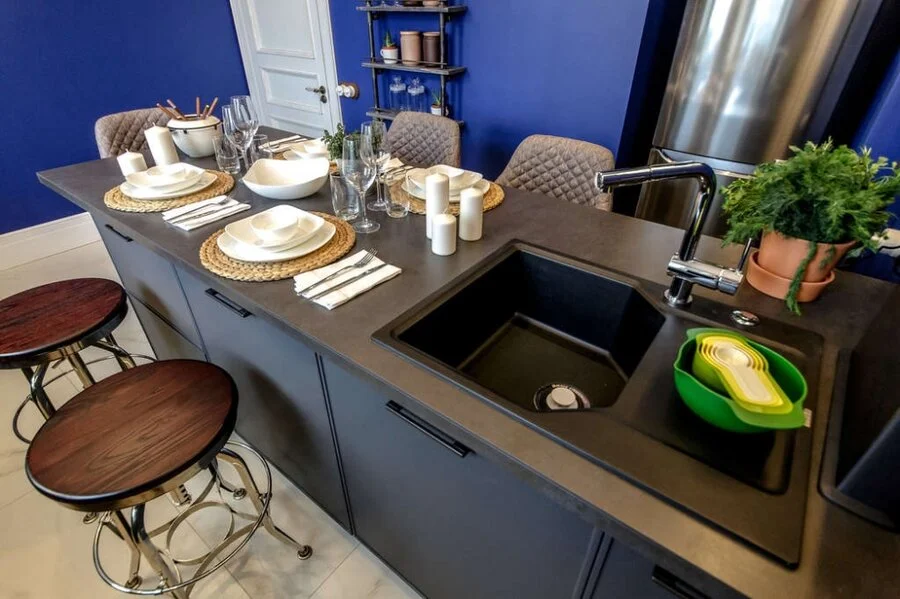 Мойка для кухни Omoikiri Yonaka 65-SA 65 см бежевая 4993415 (детальная фотография), прямоугольной формы