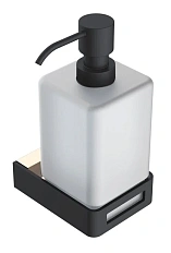 Дозатор для мыла Boheme Q черный/золото