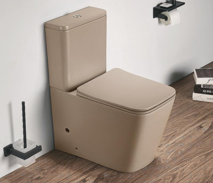 Унитаз компакт Ceramalux NС капучино матовый 2170AXMC (детальная фотография)