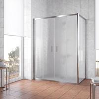 Душевой уголок профиль глянцевый хром стекло шиншилла Vegas-glass