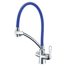 Смеситель для питьевой воды Lemark Comfort хром/синий