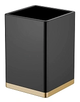 Стакан для ванной Boheme черный/золото