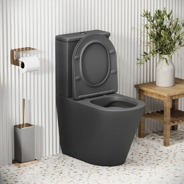 Унитаз компакт Grossman Color серый матовый GR-4480GMS (детальная фотография), по запросу