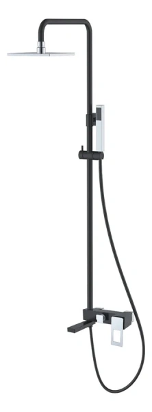 Душевая стойка Boheme Q черная/хром 148-BCR (детальная фотография)