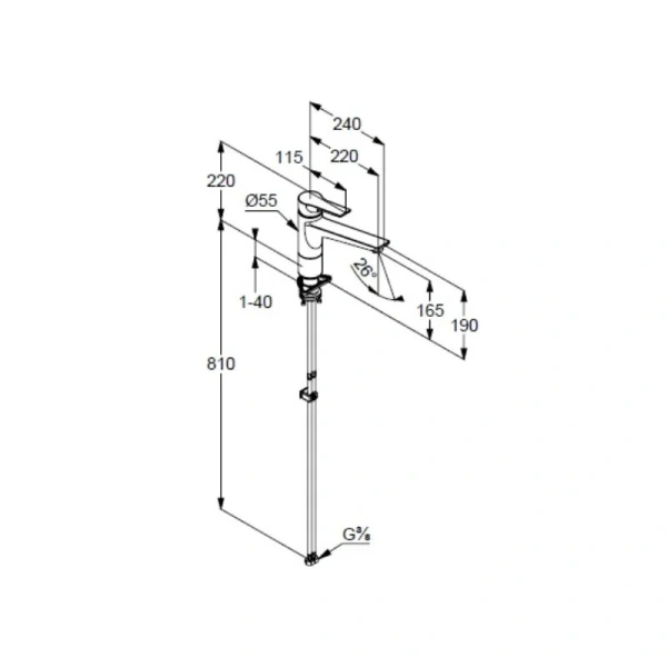 Смеситель для кухни Kludi Mix байонетное крепление 329340575 (детальная фотография), для кухни