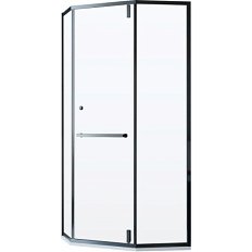 Душевой уголок RGW Hotel HO-084B 100x100 см профиль черный стекло прозрачное