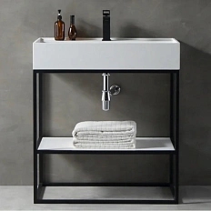 Раковина консоль Abber Stein белая матовая