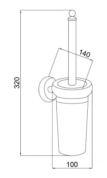 Ершик Boheme Palazzo с черным декором розетки 10164 (детальная фотография), классические, ретро, декорированные