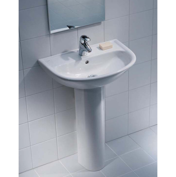 Раковина Laufen Pro 8.1095.2.000 60 см полукруглая (детальная фотография), подвесные, на полупьедестал, на пьедестал, пристенные