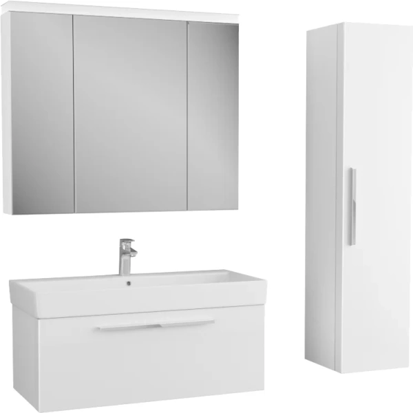 Тумба под раковину подвесная OWL 1975 Ragnar 100 см белая OW020200 (детальная фотография), в наличии