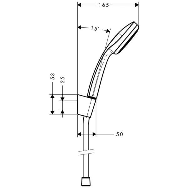 Душевой комплект Hansgrohe Croma 100 хром 27574000 (детальная фотография), душевые комплекты, наборы