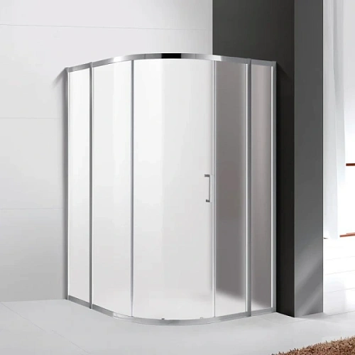 Душевой уголок Cezares Molveno 110х110 см стекло рифленое профиль хром - фото 1