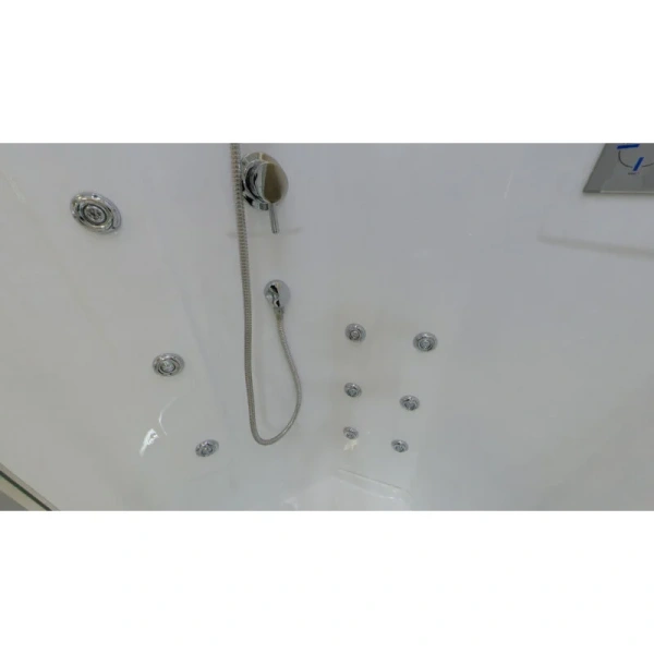 Душевая кабина Timo Lux 90x90 см профиль хром T-7709(NEW) (детальная фотография), со средним поддоном