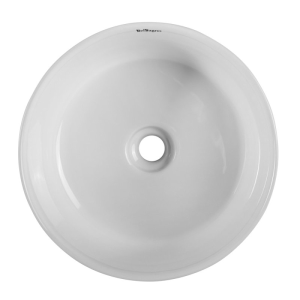 Раковина накладная BelBagno 41 см керамическая, белая BB1420 (детальная фотография), современные, hi-tech