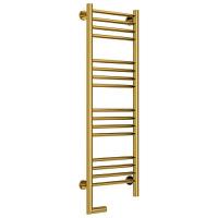 Полотенцесушитель электрический левый, цвет золото перемычка прямая Сунержа Богема 2.0 1000х300