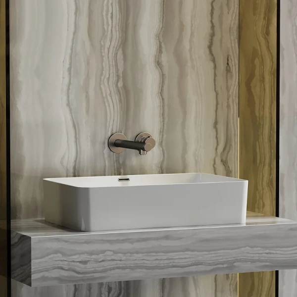 Раковина Ceramica Nova Element 60 см накладная CN6065 (детальная фотография), в форме чаши, прямоугольной формы