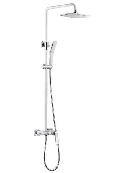 Душевая стойка Boheme Venturo белая/хром 378-W (детальная фотография)
