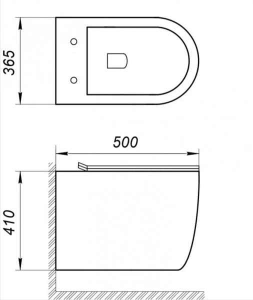 Унитаз подвесной Belbagno Amanda безободковый BB051CHR (детальная фотография), подвесные, встраиваемые